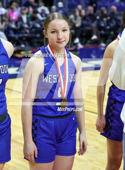 Thumbnail 2 in Newcastle vs. Westbrook (UIL 1A Basketball Semifinal Medal Ceremony) photogallery.