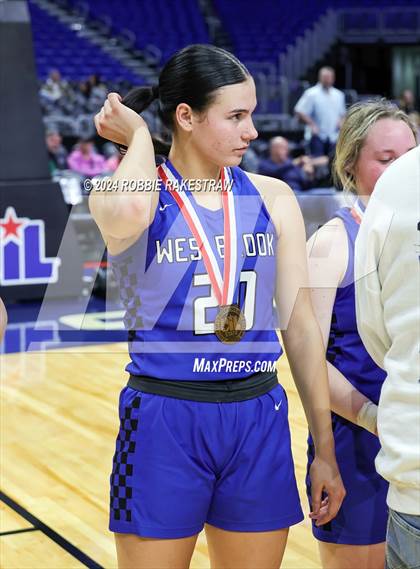Thumbnail 1 in Newcastle vs. Westbrook (UIL 1A Basketball Semifinal Medal Ceremony) photogallery.