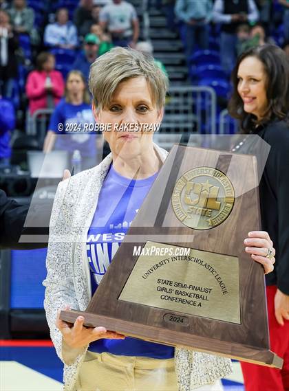 Thumbnail 2 in Newcastle vs. Westbrook (UIL 1A Basketball Semifinal Medal Ceremony) photogallery.