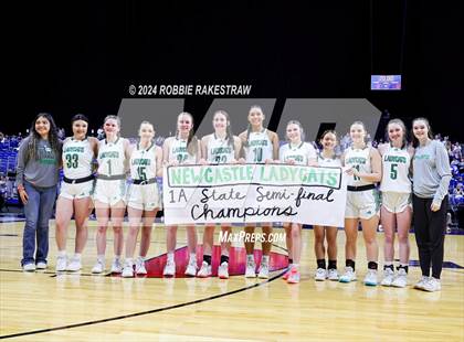 Thumbnail 1 in Newcastle vs. Westbrook (UIL 1A Basketball Semifinal Medal Ceremony) photogallery.