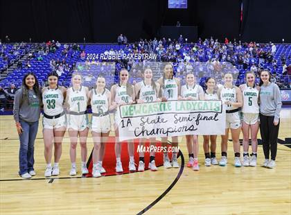Thumbnail 2 in Newcastle vs. Westbrook (UIL 1A Basketball Semifinal Medal Ceremony) photogallery.