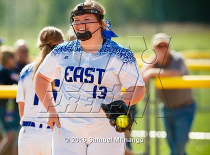 Thumbnail 2 in Malcolm vs. Lincoln East (Lincoln Public Schools Softball Classic) photogallery.