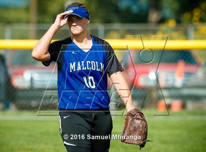 Thumbnail 2 in Malcolm vs. Lincoln East (Lincoln Public Schools Softball Classic) photogallery.