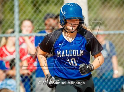 Thumbnail 2 in Malcolm vs. Lincoln East (Lincoln Public Schools Softball Classic) photogallery.