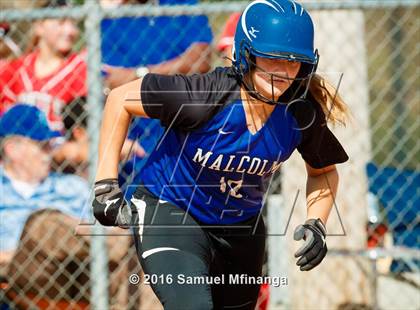 Thumbnail 3 in Malcolm vs. Lincoln East (Lincoln Public Schools Softball Classic) photogallery.