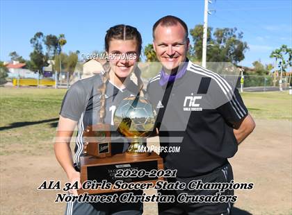 Thumbnail 3 in Northwest Christian vs. Scottsdale Christian Academy (AIA 3A Final - Awards) photogallery.