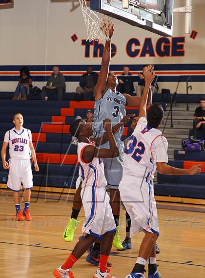 Thumbnail 3 in St. Genevieve vs. Westlake (Chaminade Christmas Classic) photogallery.