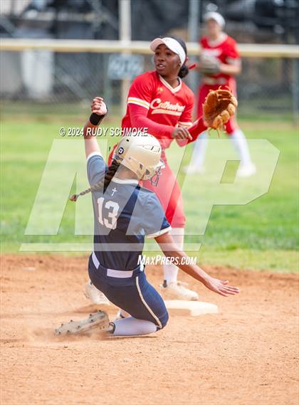 Thumbnail 3 in Cathedral Catholic vs. Mater Dei Catholic (Holy Bowl Classic) photogallery.