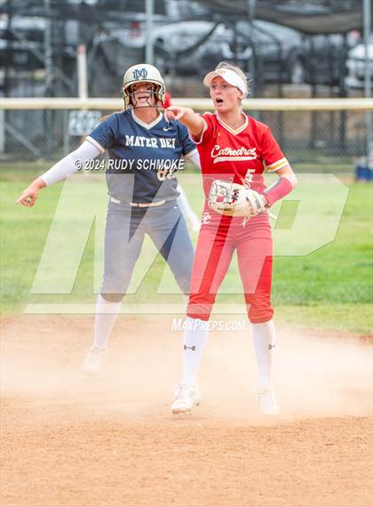 Thumbnail 2 in Cathedral Catholic vs. Mater Dei Catholic (Holy Bowl Classic) photogallery.