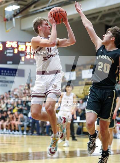 Thumbnail 1 in Lebanon vs. Brebeuf Jesuit Preparatory (IHSAA Class 3A Boys Sectional Round 1) photogallery.