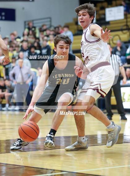 Thumbnail 2 in Lebanon vs. Brebeuf Jesuit Preparatory (IHSAA Class 3A Boys Sectional Round 1) photogallery.