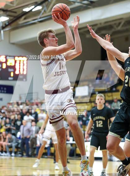 Thumbnail 2 in Lebanon vs. Brebeuf Jesuit Preparatory (IHSAA Class 3A Boys Sectional Round 1) photogallery.