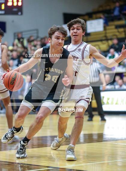 Thumbnail 3 in Lebanon vs. Brebeuf Jesuit Preparatory (IHSAA Class 3A Boys Sectional Round 1) photogallery.
