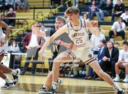 Thumbnail 2 in Lebanon vs. Brebeuf Jesuit Preparatory (IHSAA Class 3A Boys Sectional Round 1) photogallery.