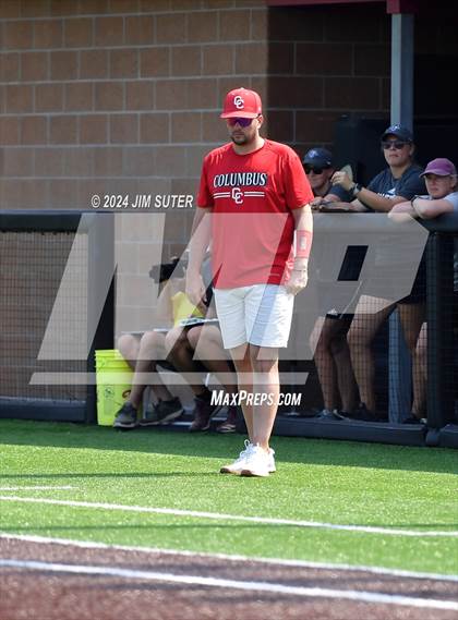 Thumbnail 1 in Columbus vs Hallettsville (UIL 3A Regional Final) Game 2 photogallery.