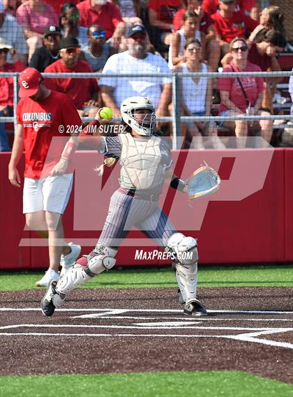 Thumbnail 2 in Columbus vs Hallettsville (UIL 3A Regional Final) Game 2 photogallery.