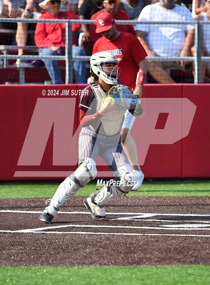 Thumbnail 1 in Columbus vs Hallettsville (UIL 3A Regional Final) Game 2 photogallery.