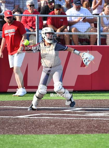 Thumbnail 2 in Columbus vs Hallettsville (UIL 3A Regional Final) Game 2 photogallery.