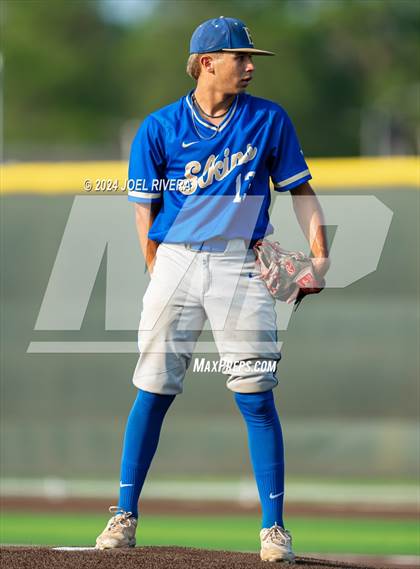 Thumbnail 2 in Cinco Ranch vs. Fort Bend Elkins (UIL Baseball 6A Region 3 Bi-District) photogallery.