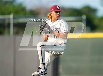 Thumbnail 1 in Cinco Ranch vs. Fort Bend Elkins (UIL Baseball 6A Region 3 Bi-District) photogallery.