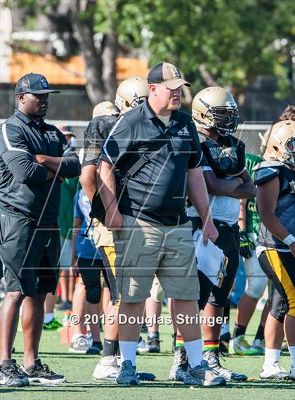 Thumbnail 1 in Hayward vs Moreau Catholic (Scrimmages at Tennyson) photogallery.