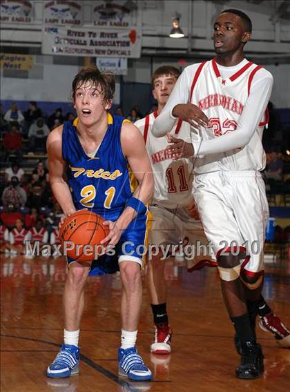 Thumbnail 3 in Meridian vs. Trico (IHSA Class 1A Sectional Semifinal) photogallery.