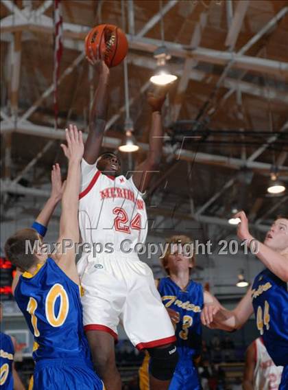 Thumbnail 2 in Meridian vs. Trico (IHSA Class 1A Sectional Semifinal) photogallery.