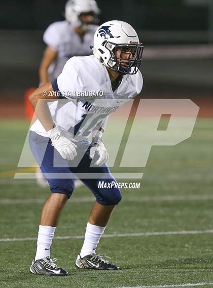 Thumbnail 2 in Northwood Timberwolves @ Beckman Patriots photogallery.