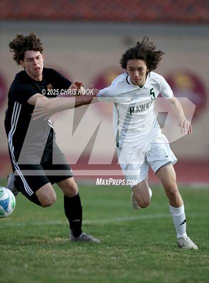 Thumbnail 3 in Salpointe Catholic vs Tanque Verde (Brandon Bean Soccer Tournament) photogallery.