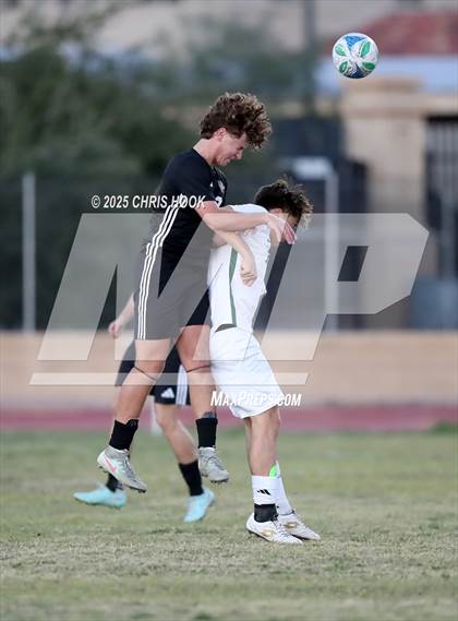 Thumbnail 2 in Salpointe Catholic vs Tanque Verde (Brandon Bean Soccer Tournament) photogallery.