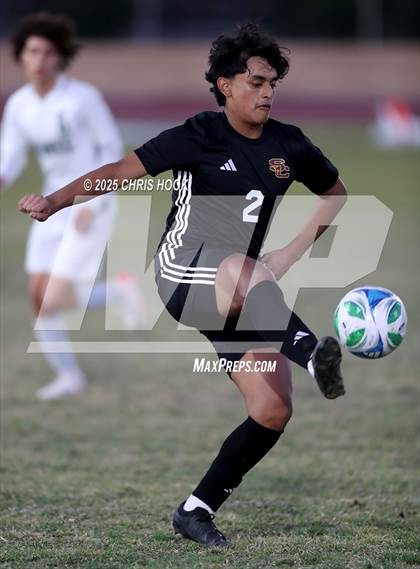 Thumbnail 3 in Salpointe Catholic vs Tanque Verde (Brandon Bean Soccer Tournament) photogallery.