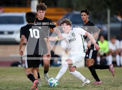 Thumbnail 2 in Salpointe Catholic vs Tanque Verde (Brandon Bean Soccer Tournament) photogallery.