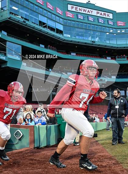 Thumbnail 2 in Central Catholic vs Lawrence (High School Football at Fenway Park) photogallery.