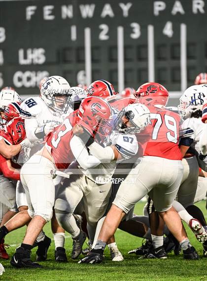 Thumbnail 3 in Central Catholic vs Lawrence (High School Football at Fenway Park) photogallery.