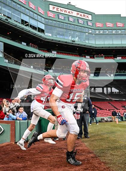 Thumbnail 3 in Central Catholic vs Lawrence (High School Football at Fenway Park) photogallery.