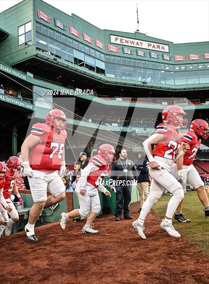 Thumbnail 2 in Central Catholic vs Lawrence (High School Football at Fenway Park) photogallery.
