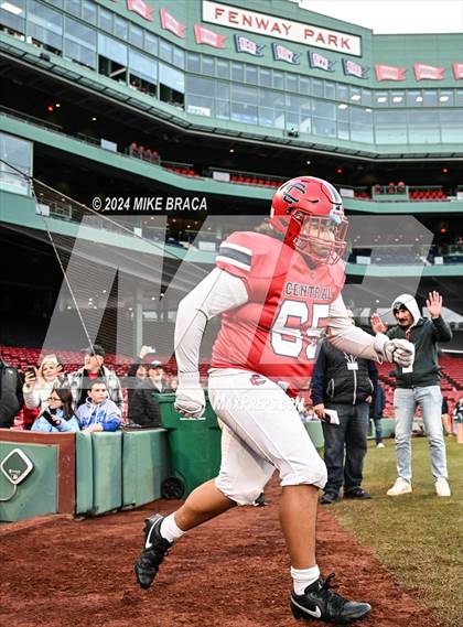 Thumbnail 3 in Central Catholic vs Lawrence (High School Football at Fenway Park) photogallery.