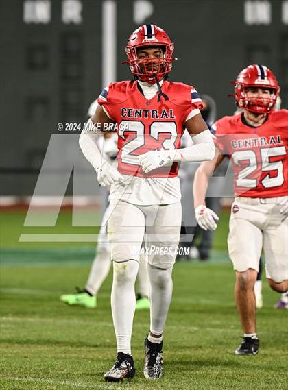 Thumbnail 3 in Central Catholic vs Lawrence (High School Football at Fenway Park) photogallery.