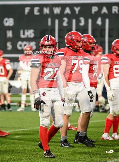 Thumbnail 3 in Central Catholic vs Lawrence (High School Football at Fenway Park) photogallery.