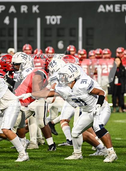 Thumbnail 3 in Central Catholic vs Lawrence (High School Football at Fenway Park) photogallery.