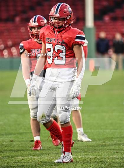 Thumbnail 3 in Central Catholic vs Lawrence (High School Football at Fenway Park) photogallery.
