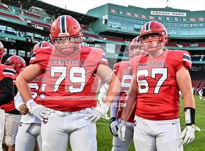 Thumbnail 3 in Central Catholic vs Lawrence (High School Football at Fenway Park) photogallery.