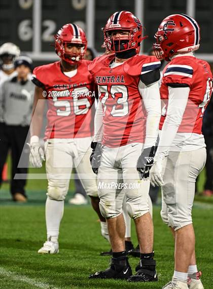 Thumbnail 3 in Central Catholic vs Lawrence (High School Football at Fenway Park) photogallery.