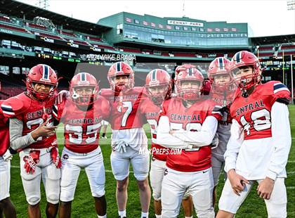 Thumbnail 1 in Central Catholic vs Lawrence (High School Football at Fenway Park) photogallery.