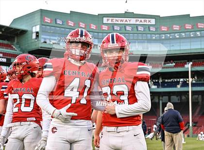 Thumbnail 3 in Central Catholic vs Lawrence (High School Football at Fenway Park) photogallery.