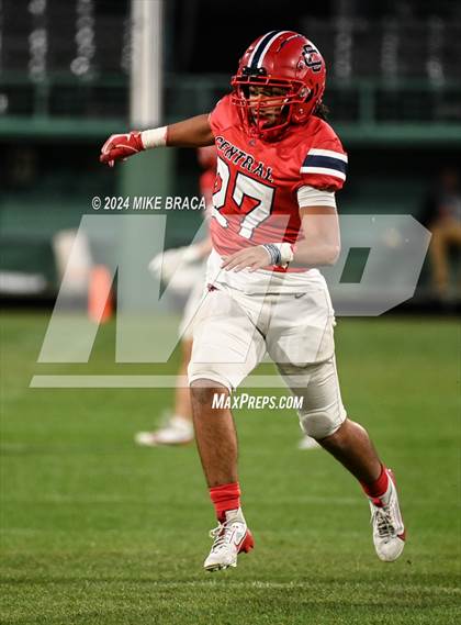 Thumbnail 2 in Central Catholic vs Lawrence (High School Football at Fenway Park) photogallery.