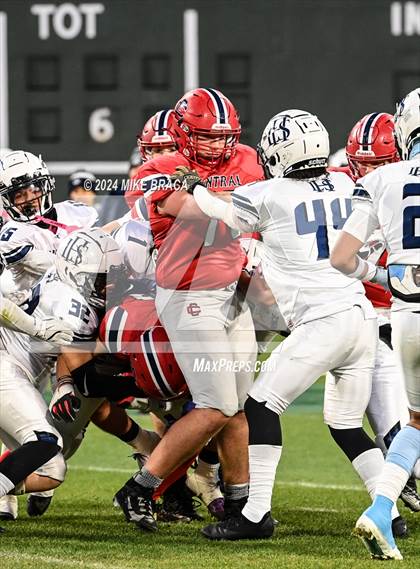 Thumbnail 3 in Central Catholic vs Lawrence (High School Football at Fenway Park) photogallery.