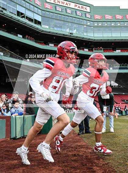 Thumbnail 2 in Central Catholic vs Lawrence (High School Football at Fenway Park) photogallery.