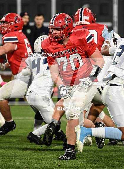 Thumbnail 2 in Central Catholic vs Lawrence (High School Football at Fenway Park) photogallery.