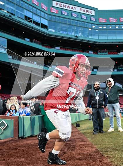 Thumbnail 3 in Central Catholic vs Lawrence (High School Football at Fenway Park) photogallery.